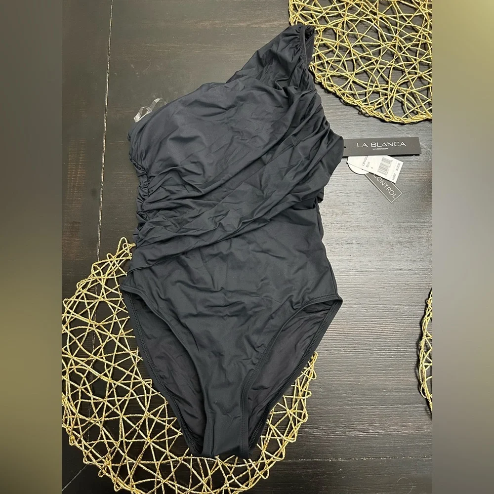 LA BLANCA Island Goddess Shirred One Shoulder One Piece 🏖️  NEW WITH TAG… - Picture 6 of 9